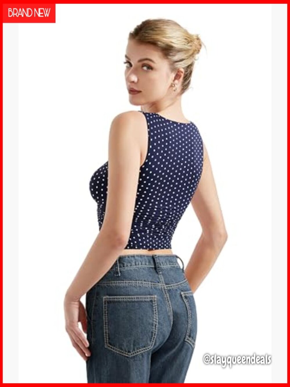 Double Lined Ruched Tank Top, Buttery Soft, Fitted, Y2K Style - Picture 3 of 7